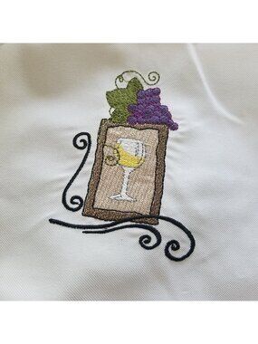 Apron White Chef Long  30" x 26" Embroidered Neck Strap Tie Stain resistant